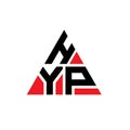 HYP triangle letter logo design with triangle shape. HYP triangle logo design monogram. HYP triangle vector logo template with red Royalty Free Stock Photo