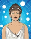 Hypatia, Ancient greek philosopher, vector Royalty Free Stock Photo