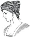 Hypatia, Ancient greek philosopher, vector Royalty Free Stock Photo