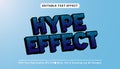 Hype Blue Texture Text Effect, Editable Text Effect