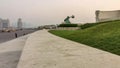 A hype lapse of Katara cultural village in Doha, Qatar at sunset