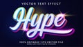 Hype and colorful text effect template