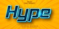 Hype text, minimalistic style editable text effect