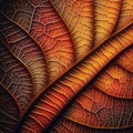 Autumn Leaves Close-Up Attractive Solid Background ,Generative AI Royalty Free Stock Photo