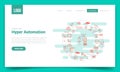 Hyper automation concept with circle icon for website template or landing page homepage