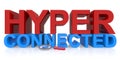 Hyper connected word on white