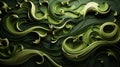 Hyper-Detailed Abstract Green Background