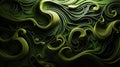 Hyper-Detailed Abstract Green Background