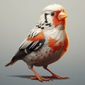 Hyper-detailed 2d Game Art: Realistic Bird Portrait On Gray Background