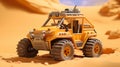 Hyper-detailed Excavator Miniature: 1:28mm Scale Dune-buggy Inspired By Johnny Quest