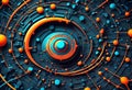 Hyper-Detailed Futuristic Nano Technology: Close-Up Abstract Background