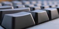 Close view of black keyboard keys during computer use Royalty Free Stock Photo