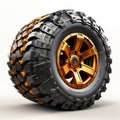 Hyper-detailed Monster 4x4 Tire: Pctem0099061 Off Road Wheel Design