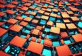 Hyper-Detailed Nano Technology: Futuristic Close-Up Abstract Background