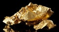 Hyper Detailed Photograph Of Gold Nugget: Environmental Installation Art Style
