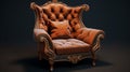 Hyper-detailed Rococo-inspired Armchair In Unreal Engine 5