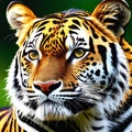 Hyper detailed tiger close up 3d rendered illustration generative ai