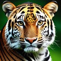 Hyper detailed tiger close up 3d rendered illustration generative ai