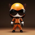 Hyper-detailed Toycore Superheroes In Dark Orange: 32k Uhd Renderings Royalty Free Stock Photo