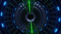 Hyper outer space tunnel vj loop 3d rendering motion design cgi animation in 4k uhd 60 fps