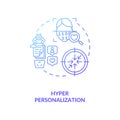 Hyper personalization concept icon