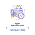 Hyper personalization concept icon