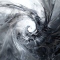 Hyper-realistic abstract art: swirling vortex, translucent liquid forms, smooth gradients Royalty Free Stock Photo