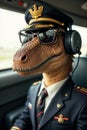 hyper-realistic anthropomorphic dinosaur portrait Royalty Free Stock Photo