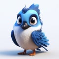 Hyper-realistic Cartoon Bird With Cute And Exaggerated Features