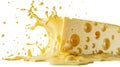 Hyper-Realistic Cheese Explosion with Creamy Surface Effect. Royalty Free Stock Photo