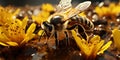 Hyper Realistic Closeup Bee Insect