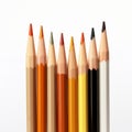 Hyper Realistic Colored Pencils On White Background Royalty Free Stock Photo
