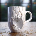 Hyper-realistic Cottagepunk Coffee Cup With Gold Flakes