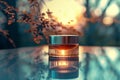 Hyper Realistic Cream Jar Reflection Royalty Free Stock Photo