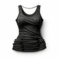 Hyper Realistic 3d Black Tank Top With Ruffles - Hd Isolated Dress