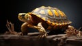 Hyper-realistic 3d Render Of Eastern Box Turtle On Rock Royalty Free Stock Photo