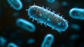 Hyper-realistic digital rendering of yersinia bacterium in vivid detail.