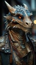 Hyper-realistic Dragonian Supermodel Wizard. Created with Generative AI Royalty Free Stock Photo