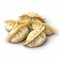 Hyper-realistic Dumplings On White Background - Isolated Clipart