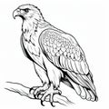 Hyper-realistic Eagle Coloring Page For Children\'s Coloring Book