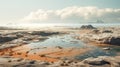 Hyper-realistic Ecosystem Shot: Abstract Waterscape In Unreal Engine 5 Royalty Free Stock Photo