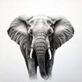 Hyper-realistic Elephant Portrait Tattoo Drawing In Black And White