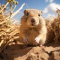 Hyper-realistic Gerbil Art: Stunning Ground-level View In Dynamic Pose