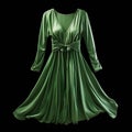 Hyper Realistic Green Dress: Nightgown Style, Super Detailed And Hd