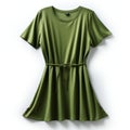 Hyper Realistic Green T-shirt Dress - Photorealistic Rubber Women\'s Dress