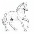 Hyper-realistic Horse Coloring Page Free Printable For Kids
