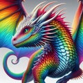 Hyper-Realistic Illustrations. Beautiful dragon.