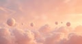 AI-Generated Peach Color Celestial Dream â Ethereal Pastels Royalty Free Stock Photo