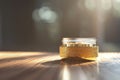 Luxurious Golden Face Cream Jar Royalty Free Stock Photo