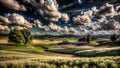 A hyper realistic image of lush, AI generated